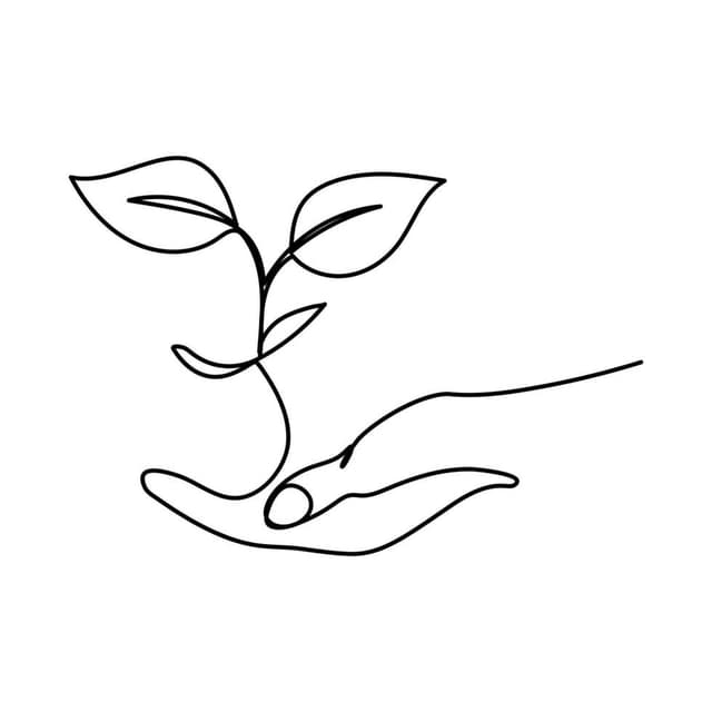 Growing plant illustration symbolizing the Deep Ecology Institute's emergence